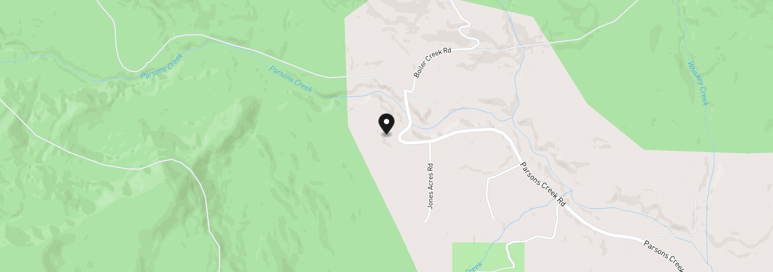 Map showing the location of 36690 Parsons Creek Rd, Springfield, OR 97478