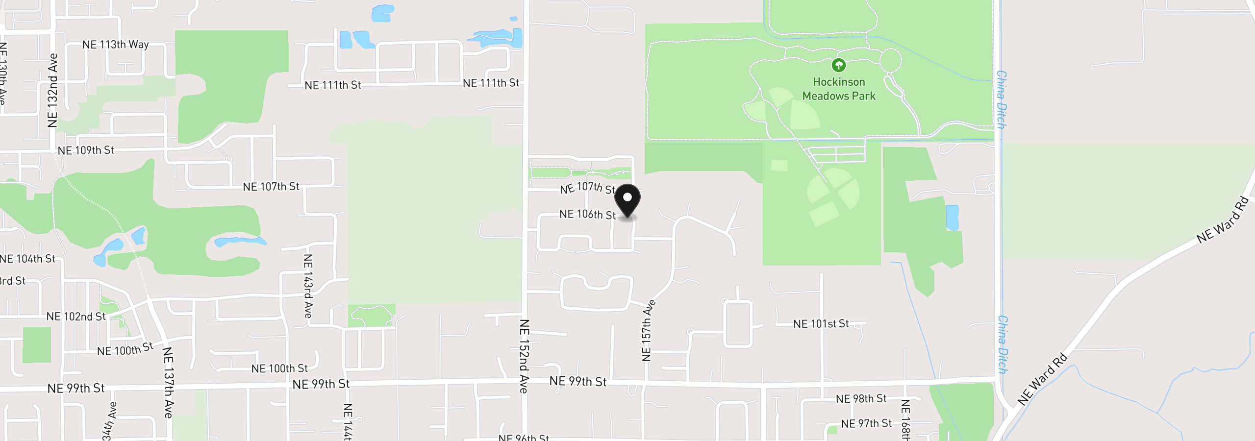 Map showing the location of 10512 NE 156th Ave, Vancouver, Wa 98682