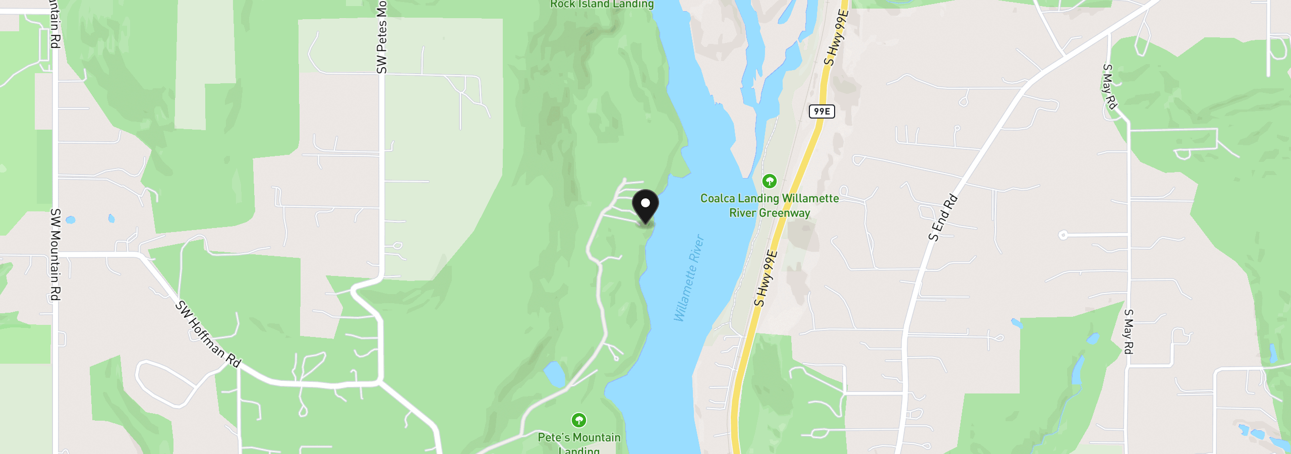 Map showing the location of 230 SW Forest Cove Rd, West Linn, OR 97068