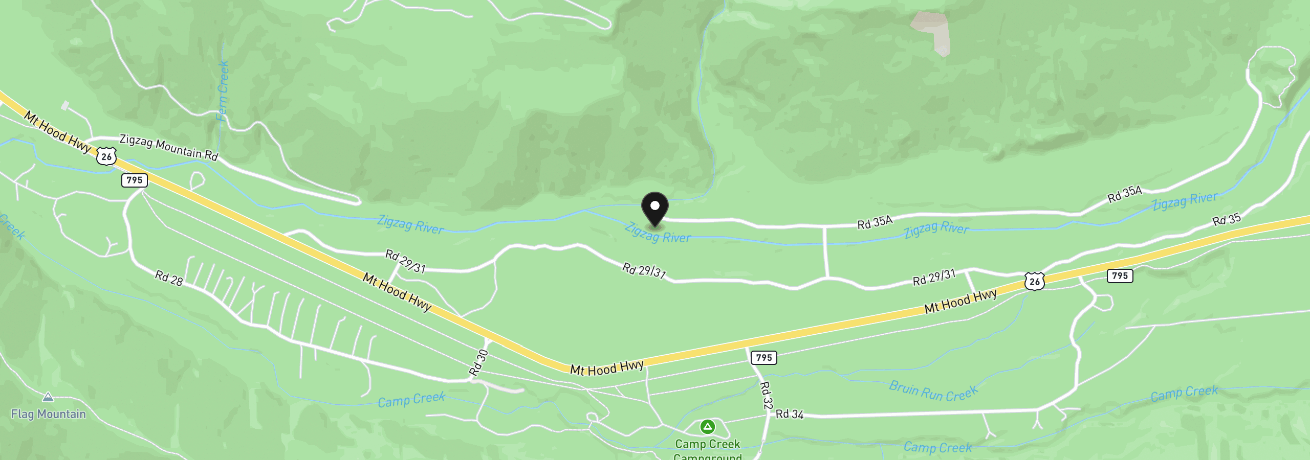 Map showing the location of 77480 E Road 35b Lot 29, Government Camp, OR 97028