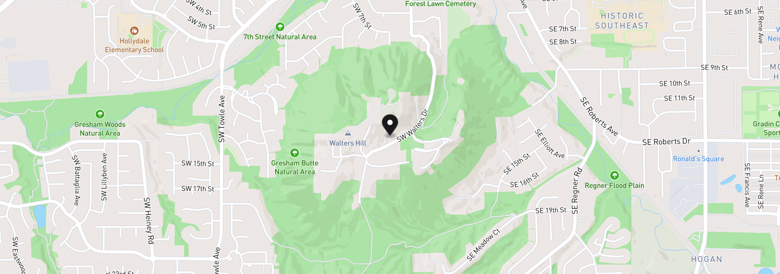 Map showing the location of 1407 SW Walters Dr, Gresham, OR 97080