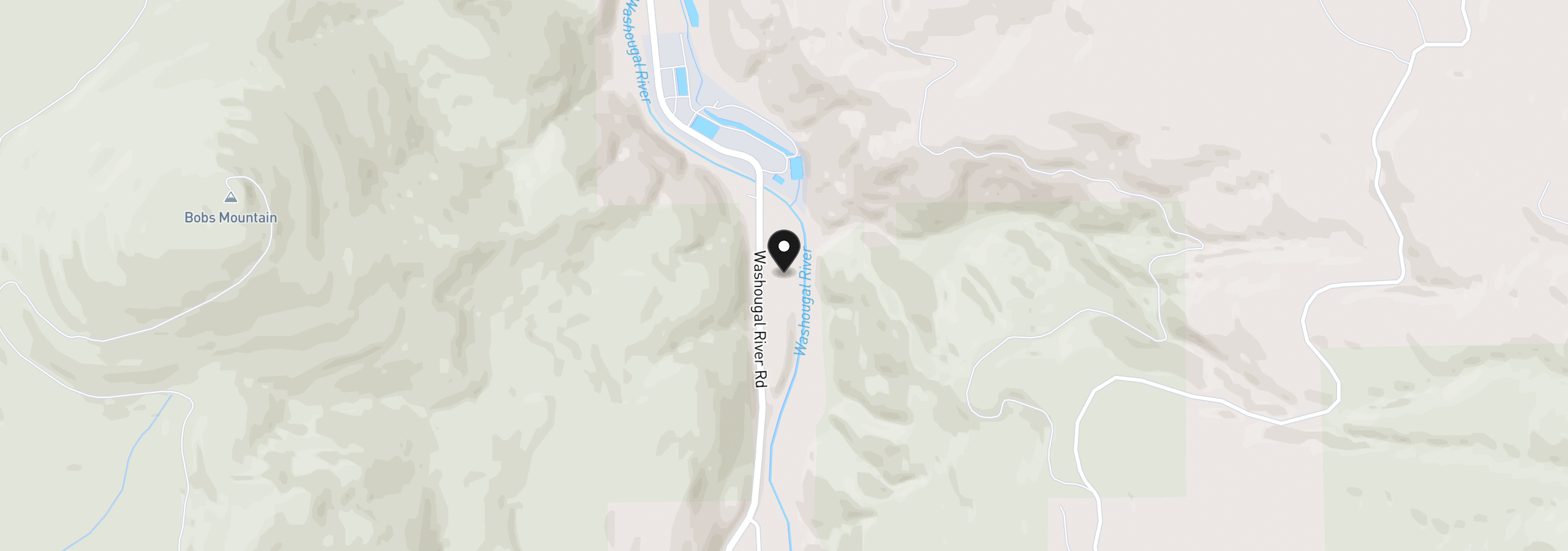 Map showing the location of Washougal River Rd, Washougal, Wa 98671