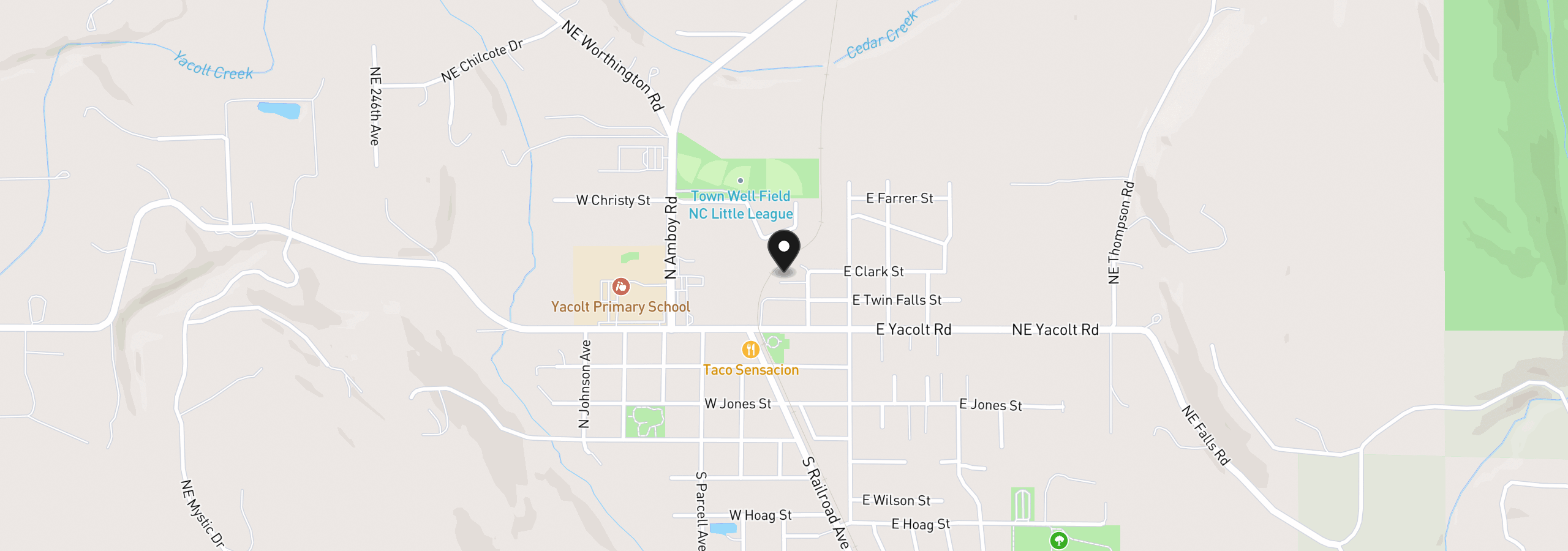 Map showing the location of 110 E Heritage Ln, Yacolt, Wa 98675
