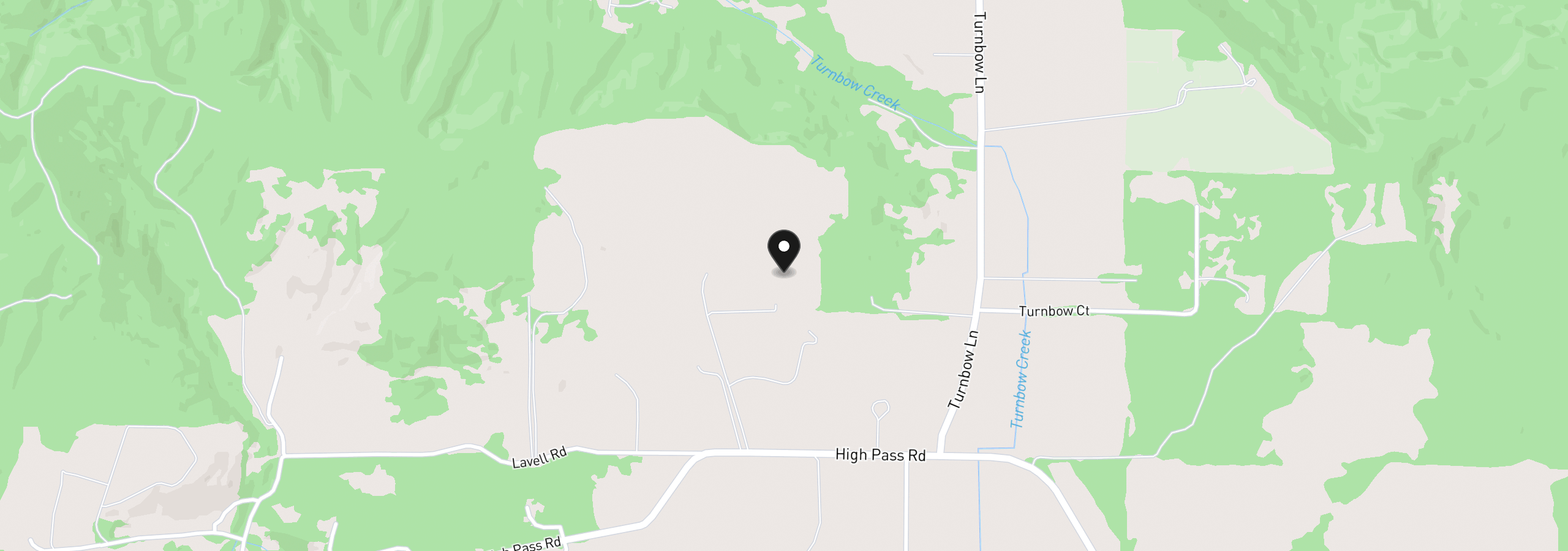 Map showing the location of 25219 High Pass Rd, Junction City, OR 97448