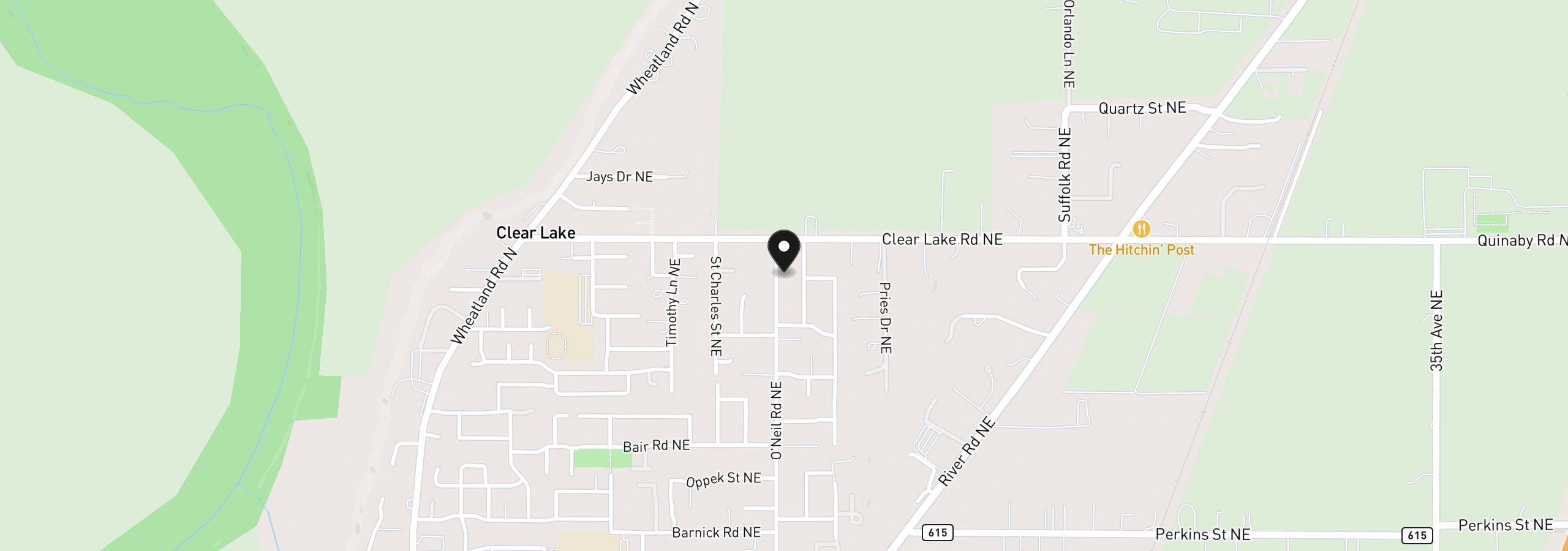 Map showing the location of 7940 Oneil Rd, Keizer, OR 97303