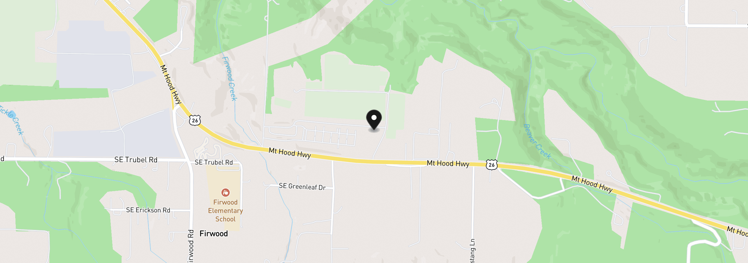 Map showing the location of 20226 SE Veneer, Sandy, OR 97055