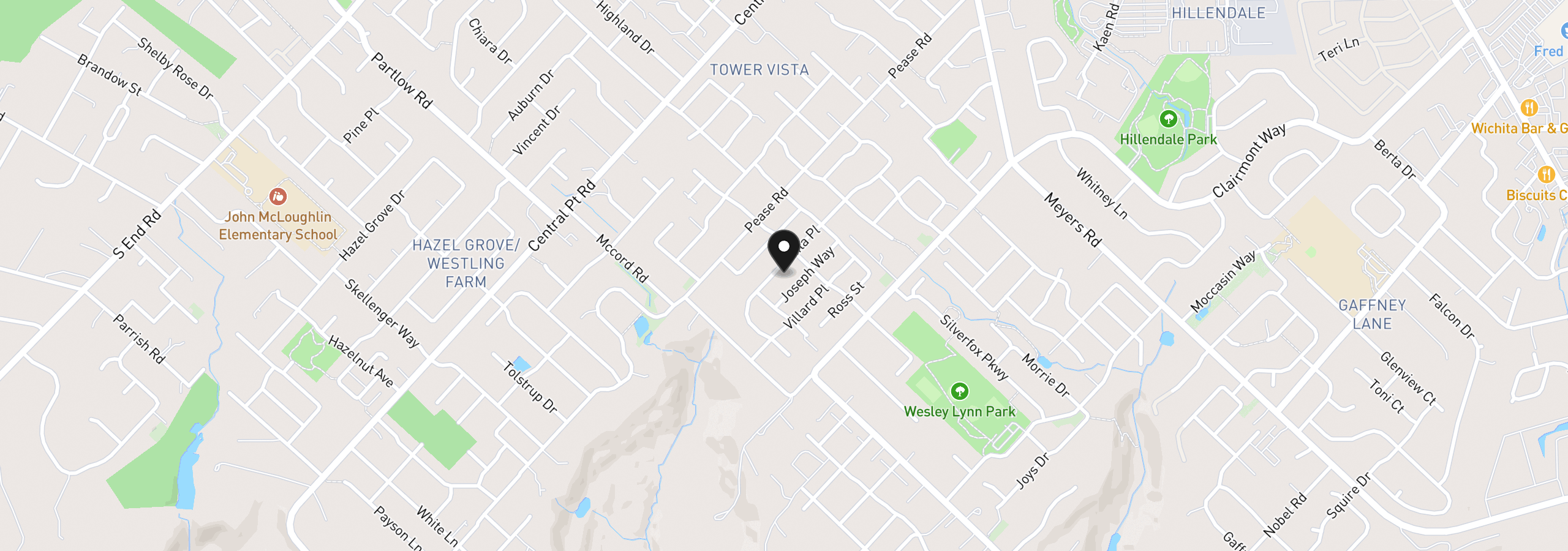 Map showing the location of 12662 Anita Pl, Oregon City, OR 97045