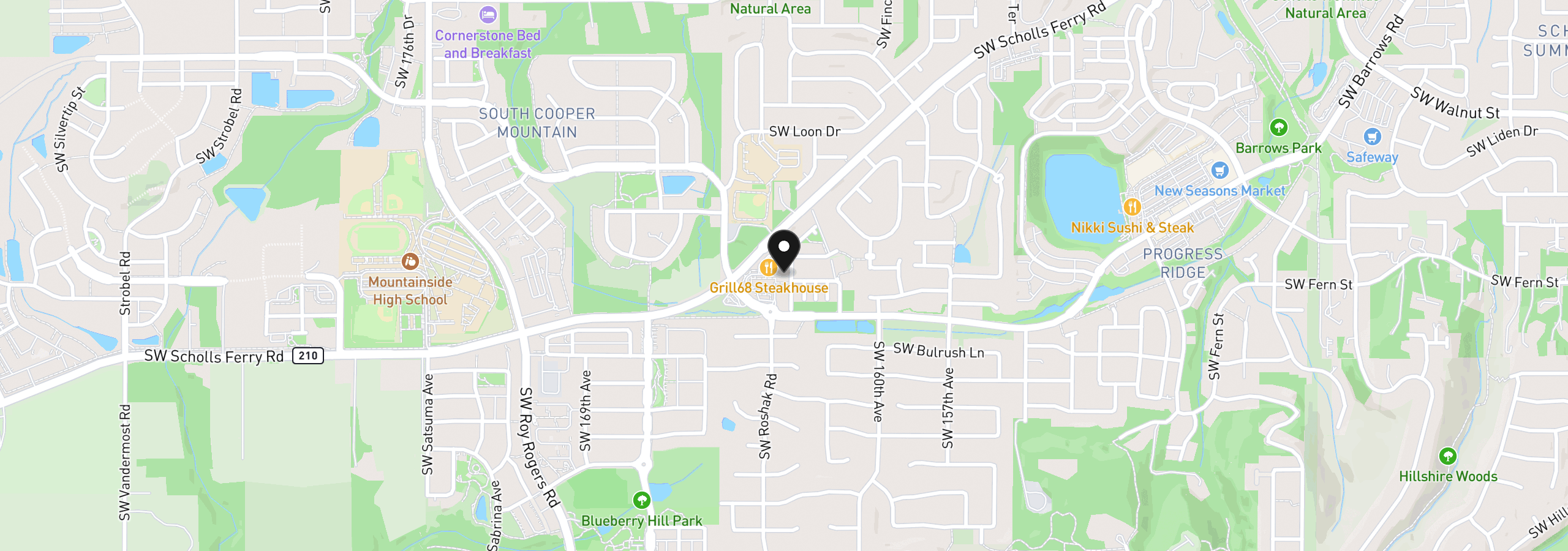Map showing the location of 12675 SW Night Heron Ln 102, Beaverton, OR 97007