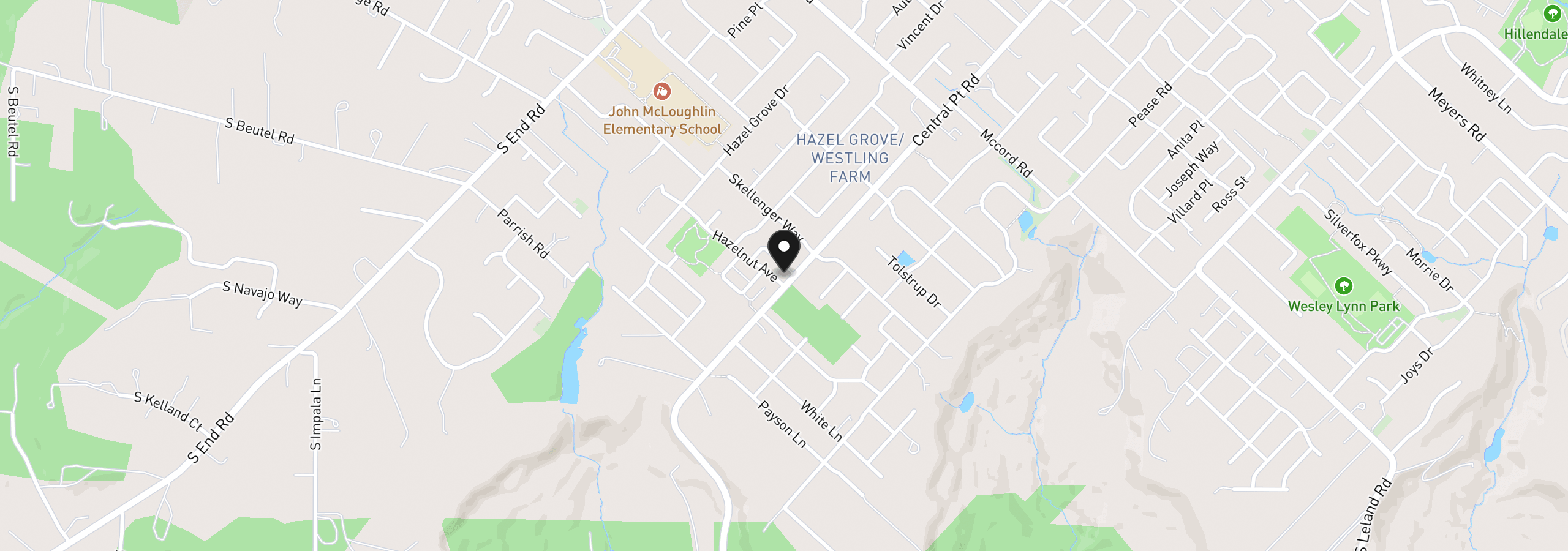 Map showing the location of 19607 Central Point Rd, Oregon City, OR 97045