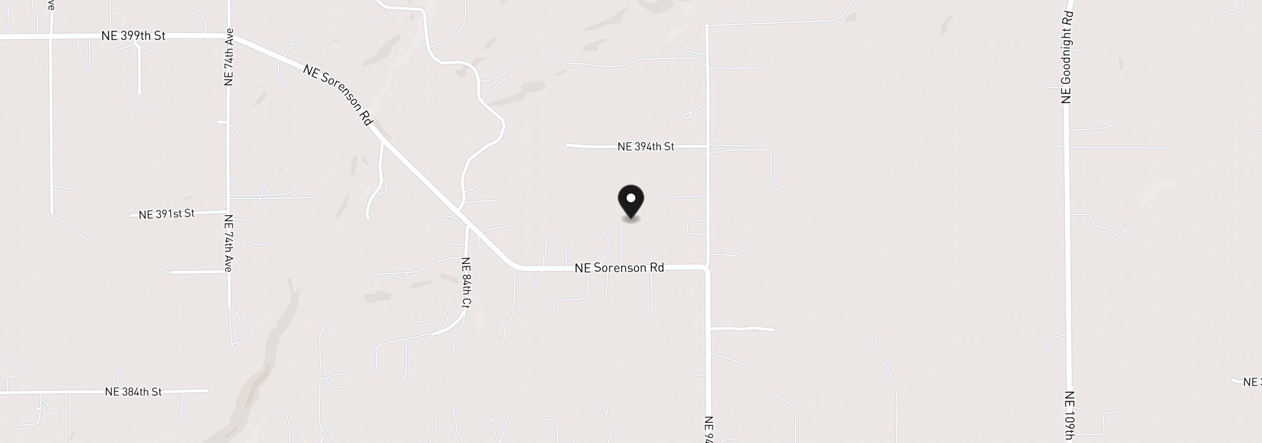 Map showing the location of 9006 NE Sorenson Rd, La Center, Wa 98629