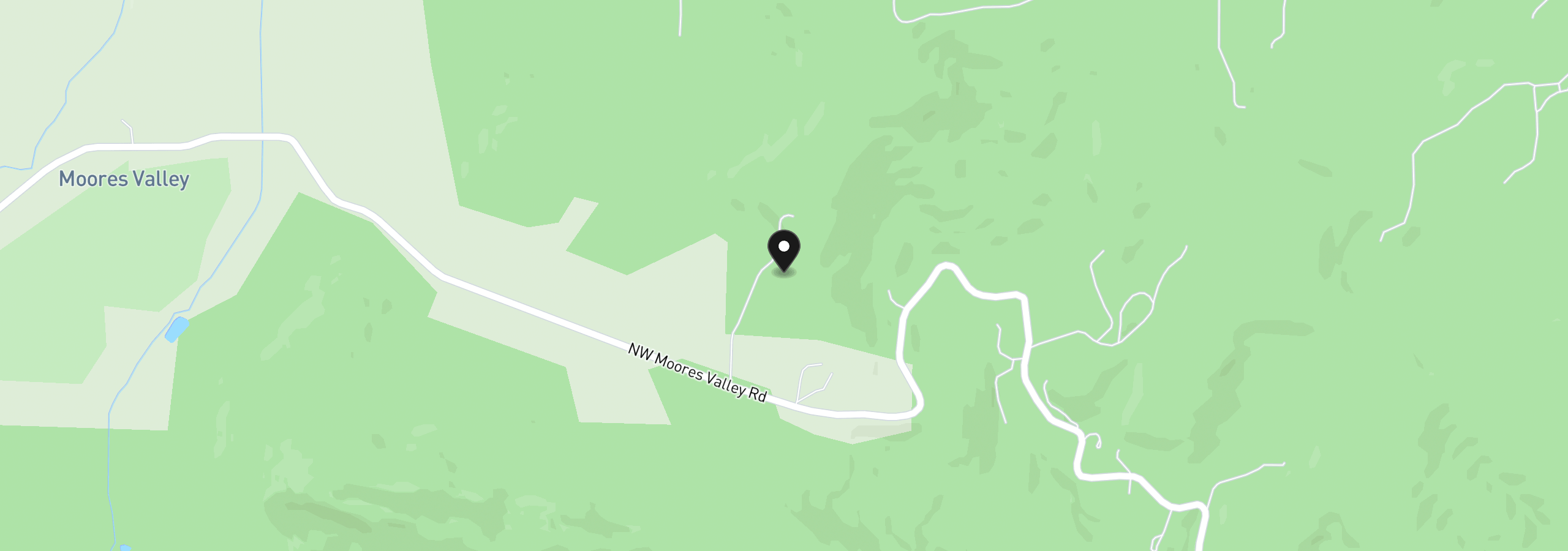 Map showing the location of 16250 NW Moores Valley Rd, Yamhill, OR 97148