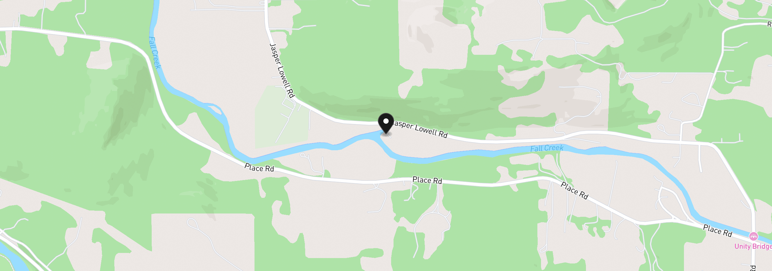Map showing the location of 39428 Jasper Lowell Rd, Lowell, OR 97452