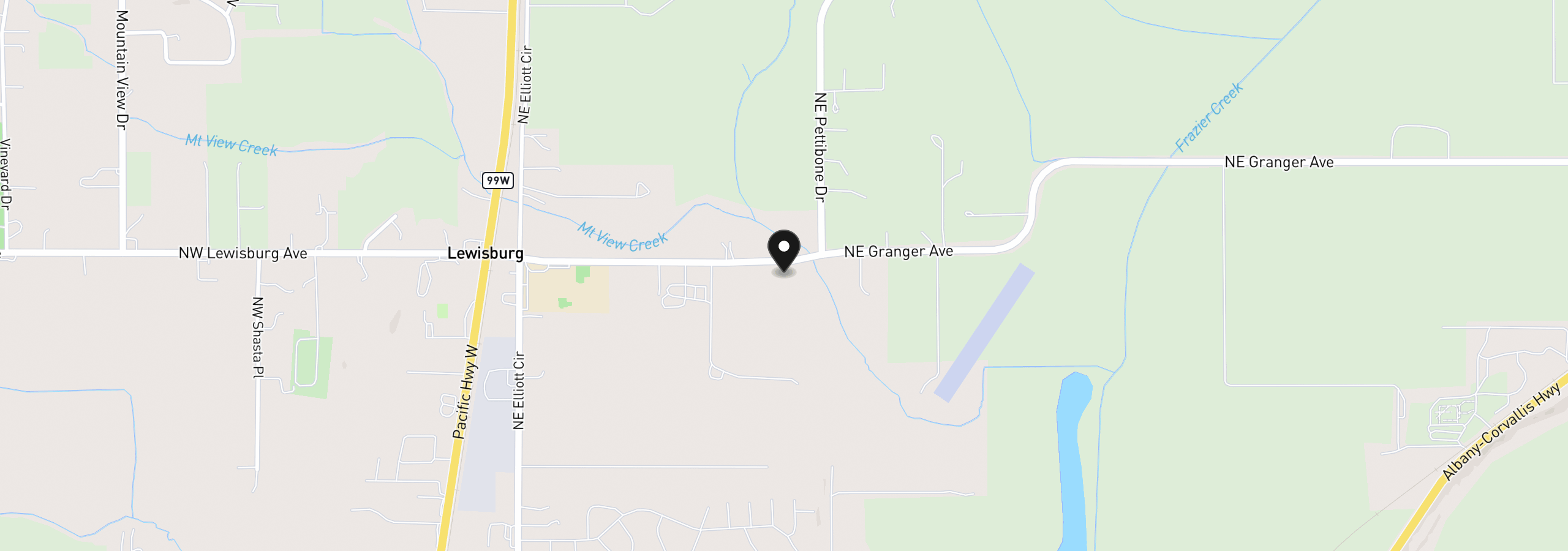 Map showing the location of 866 NE Granger Ave, Corvallis, OR 97330