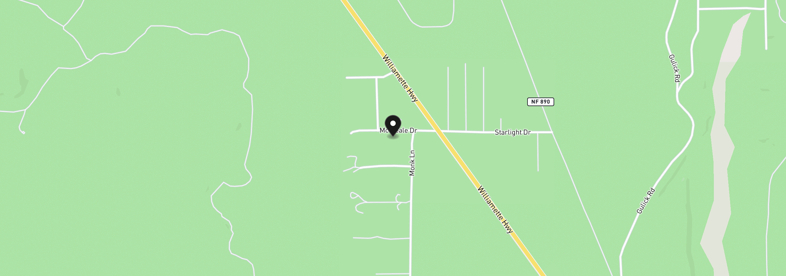 Map showing the location of McNeale Dr, Crescent Lake, OR 97733