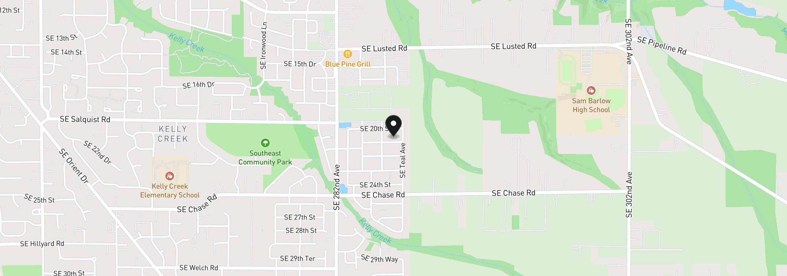 Map showing the location of 6463 SE 21st St, Gresham, OR 97080