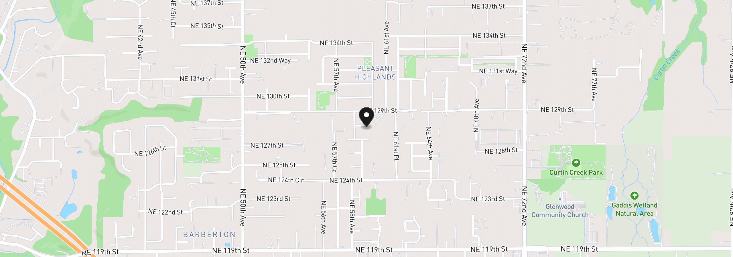 Map showing the location of 5905 NE 128th Cir, Vancouver, Wa 98686