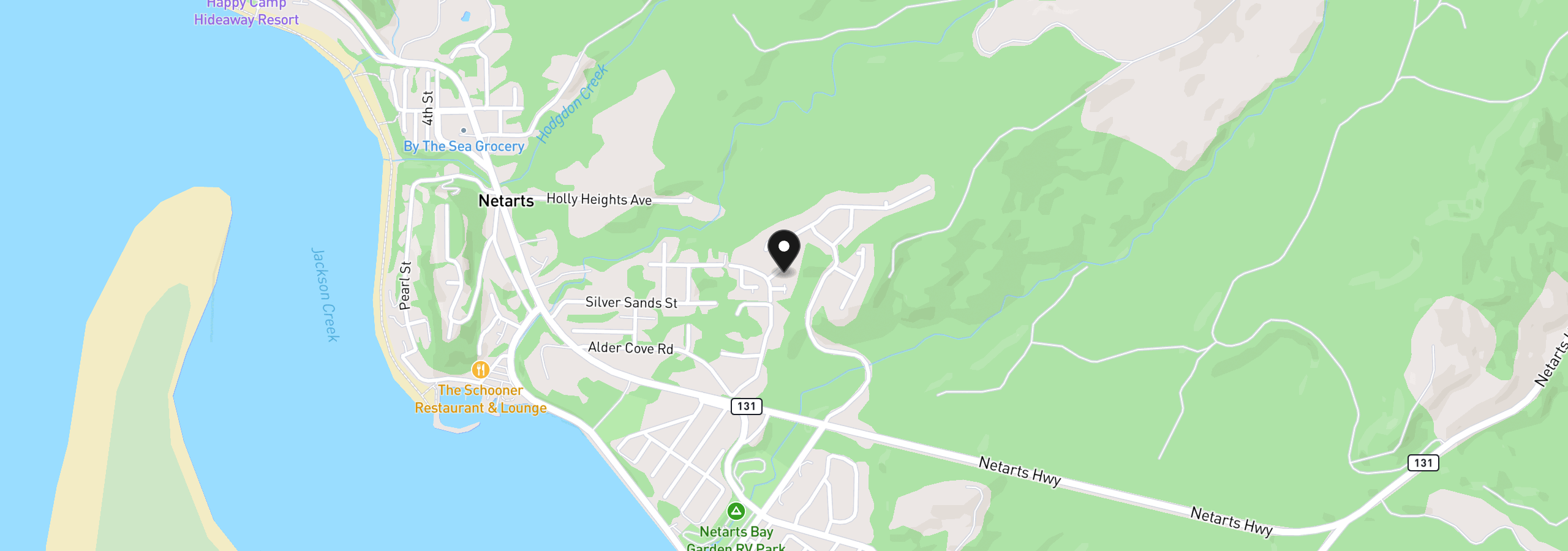 Map showing the location of 1585 Black Sands Way, Netarts, OR 97143