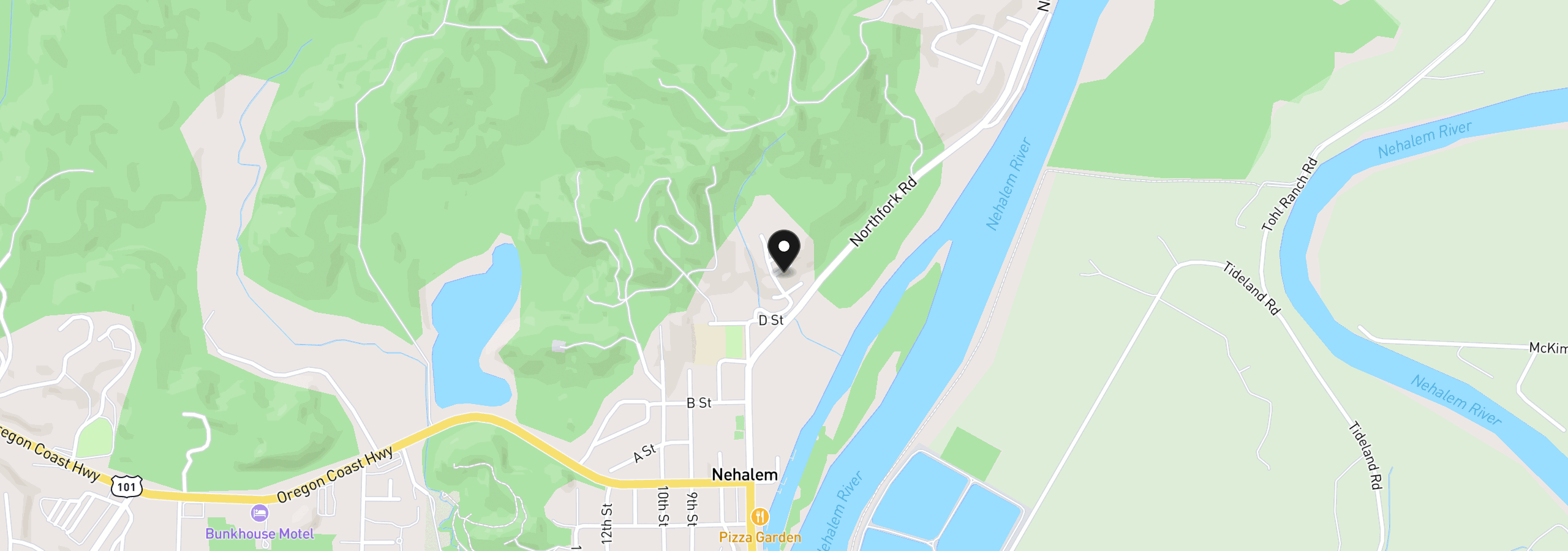 Map showing the location of 13150 D St 11, Nehalem, OR 97131