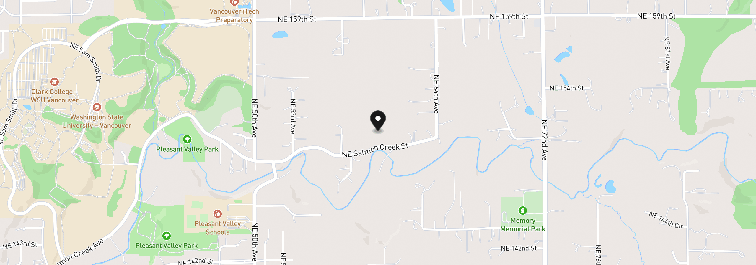 Map showing the location of NE 52nd Cir 3, Vancouver, Wa 98686