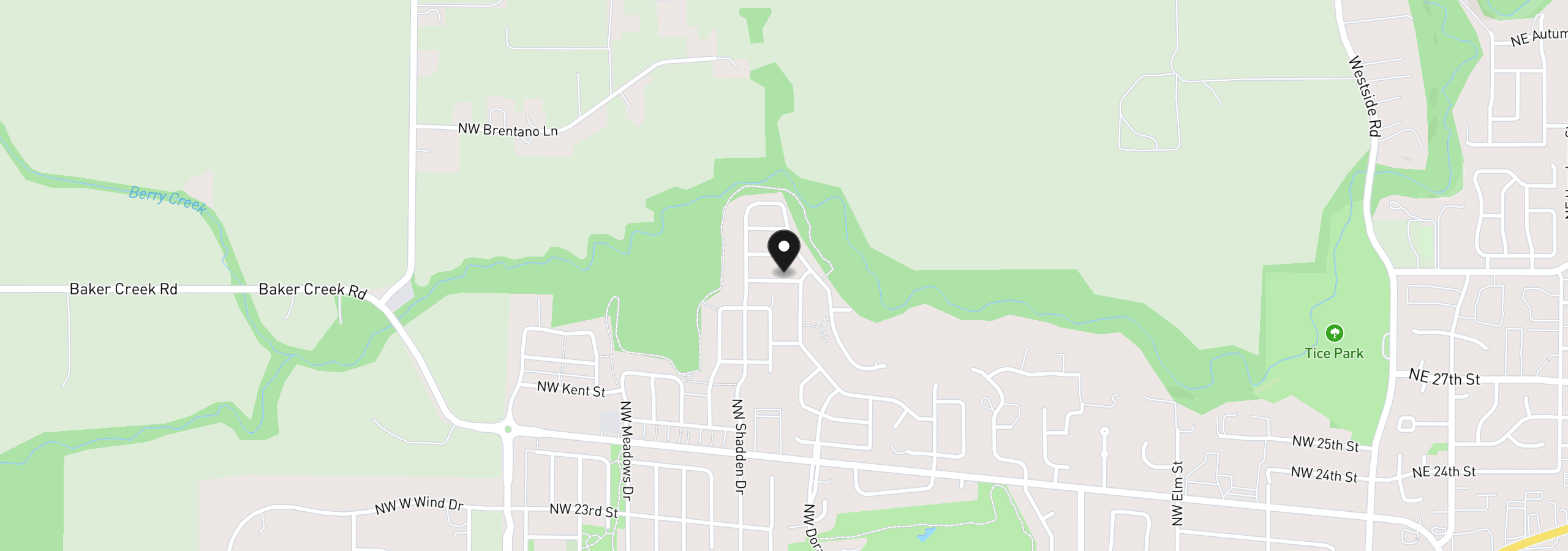 Map showing the location of 1535 NW Tracy, McMinnville, OR 97128