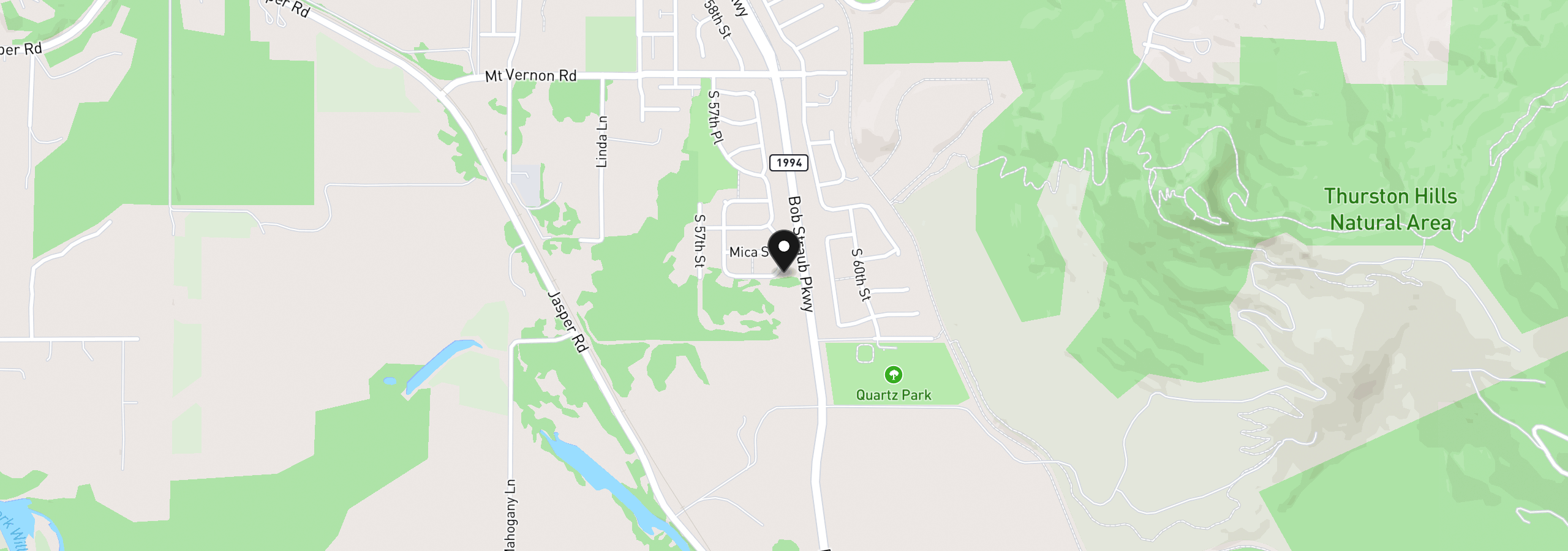 Map showing the location of 5801 Orchid Ln, Springfield, OR 97478