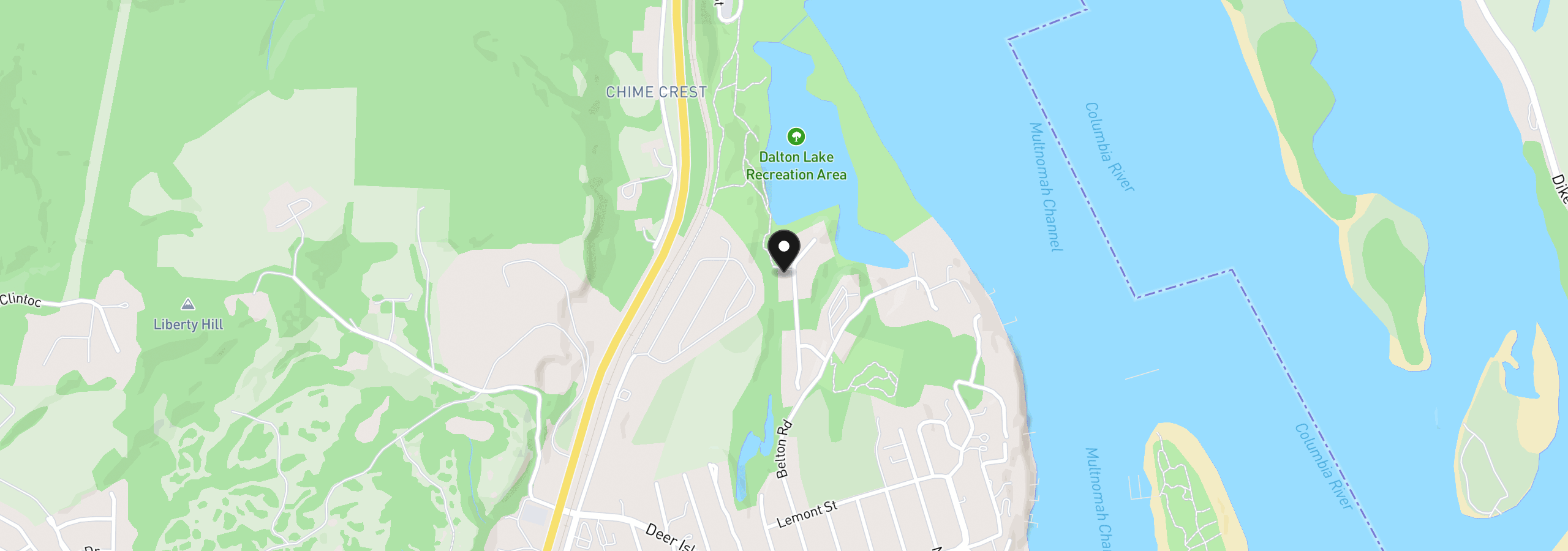 Map showing the location of 255 Madrona Ct, St. Helens, OR 97051