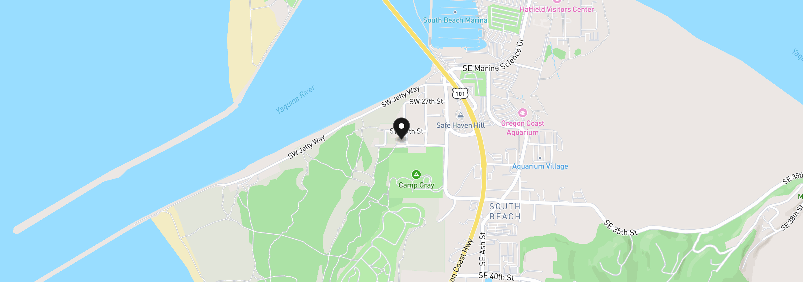 Map showing the location of 2950 SW Coho St 2, Newport, OR 97365