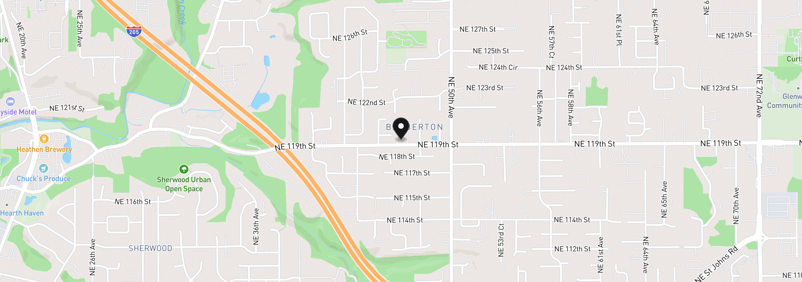 Map showing the location of 4604 NE 119th St, Vancouver, Wa 98686