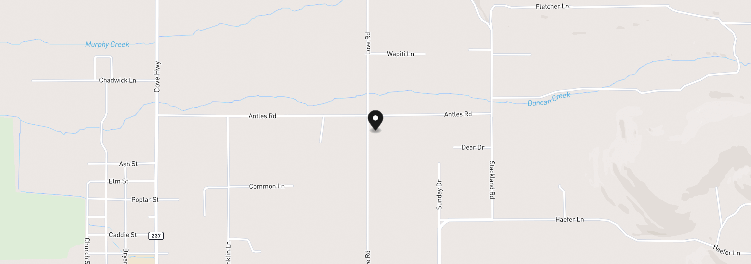 Map showing the location of 60905 Love Rd, Cove, OR 97824