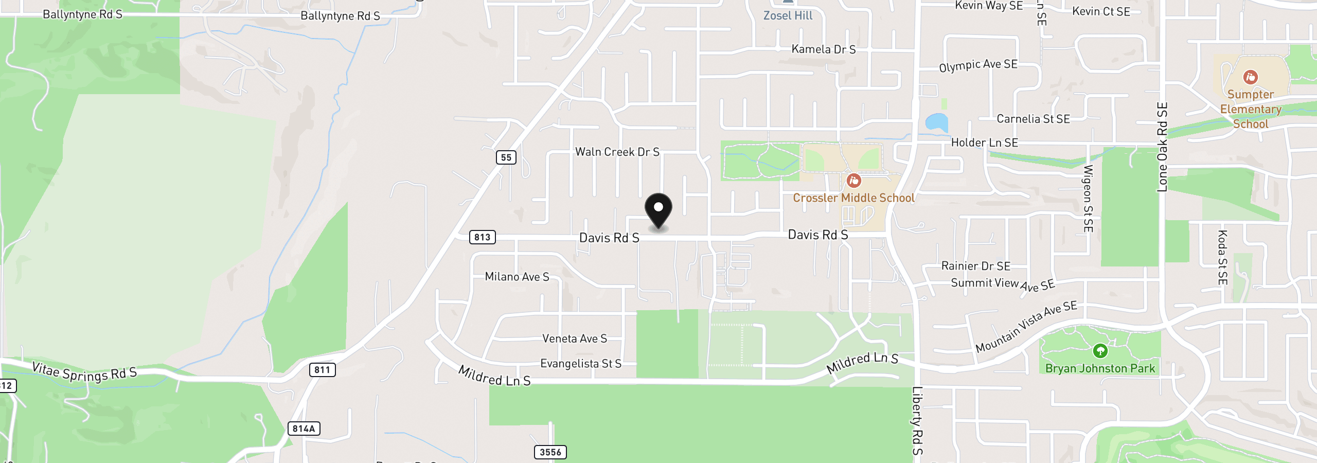 Map showing the location of 2005 Davis Rd S, Salem, OR 97306