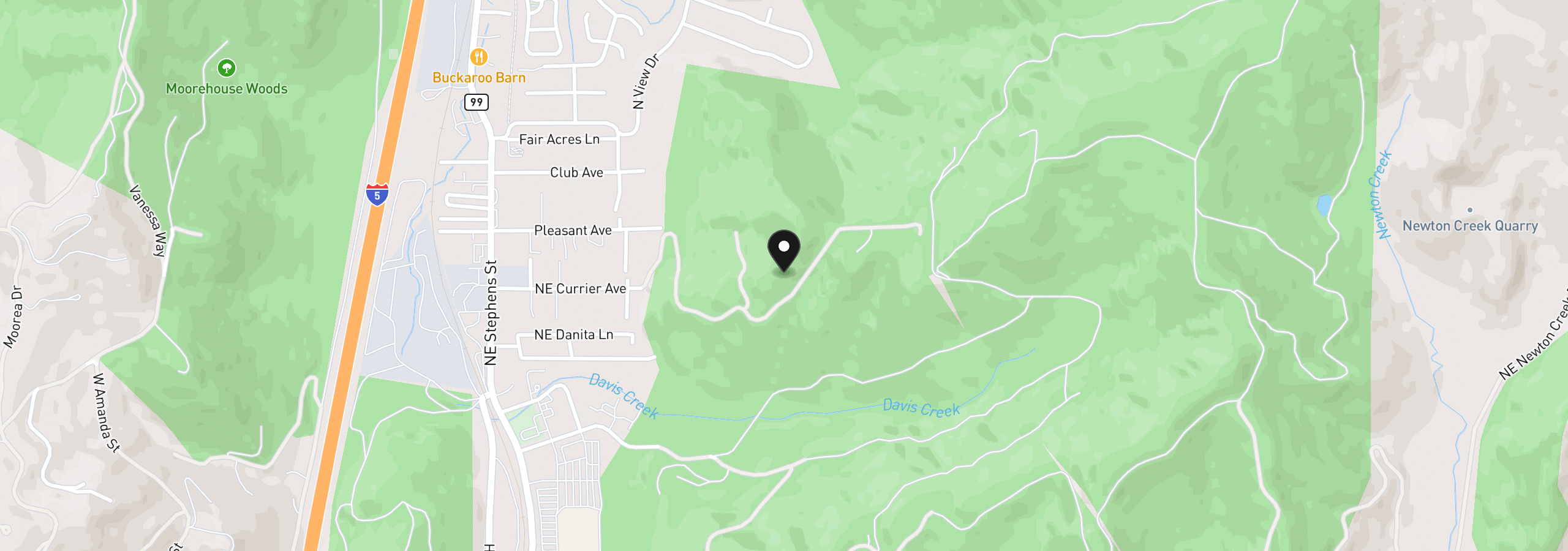 Map showing the location of 0 Ryan Heights Ln Tl 603, Roseburg, OR 97470
