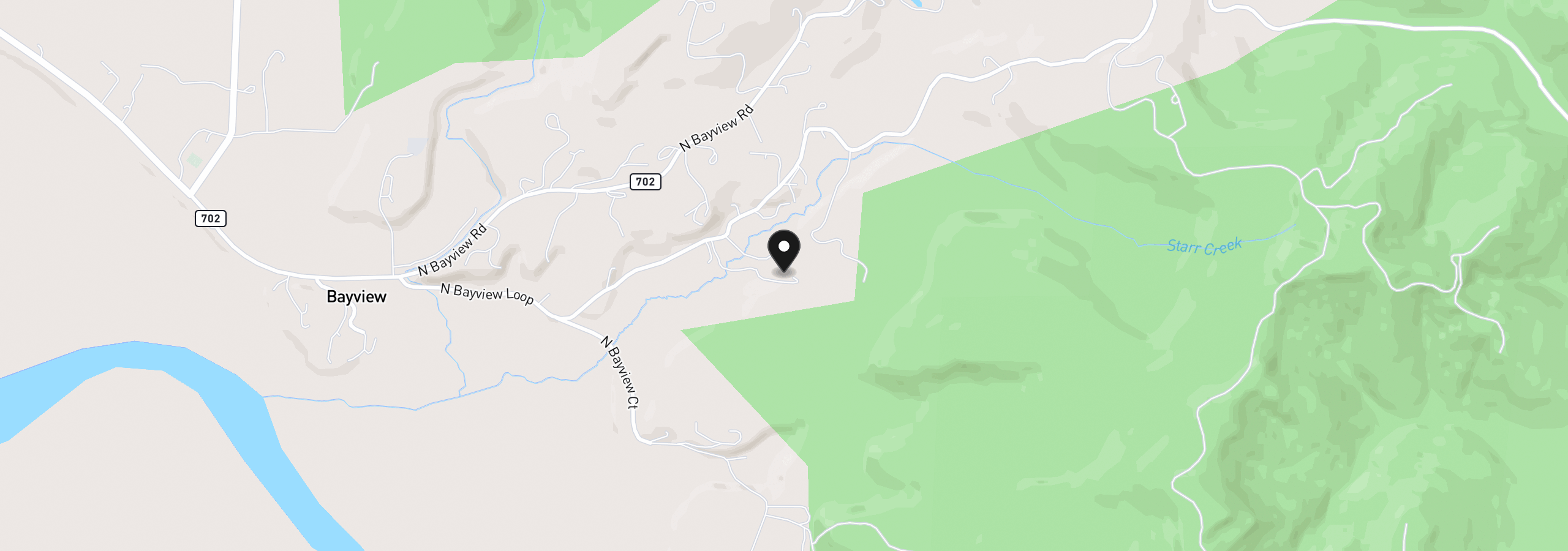Map showing the location of 626 N Bayview Loop, Waldport, OR 97394
