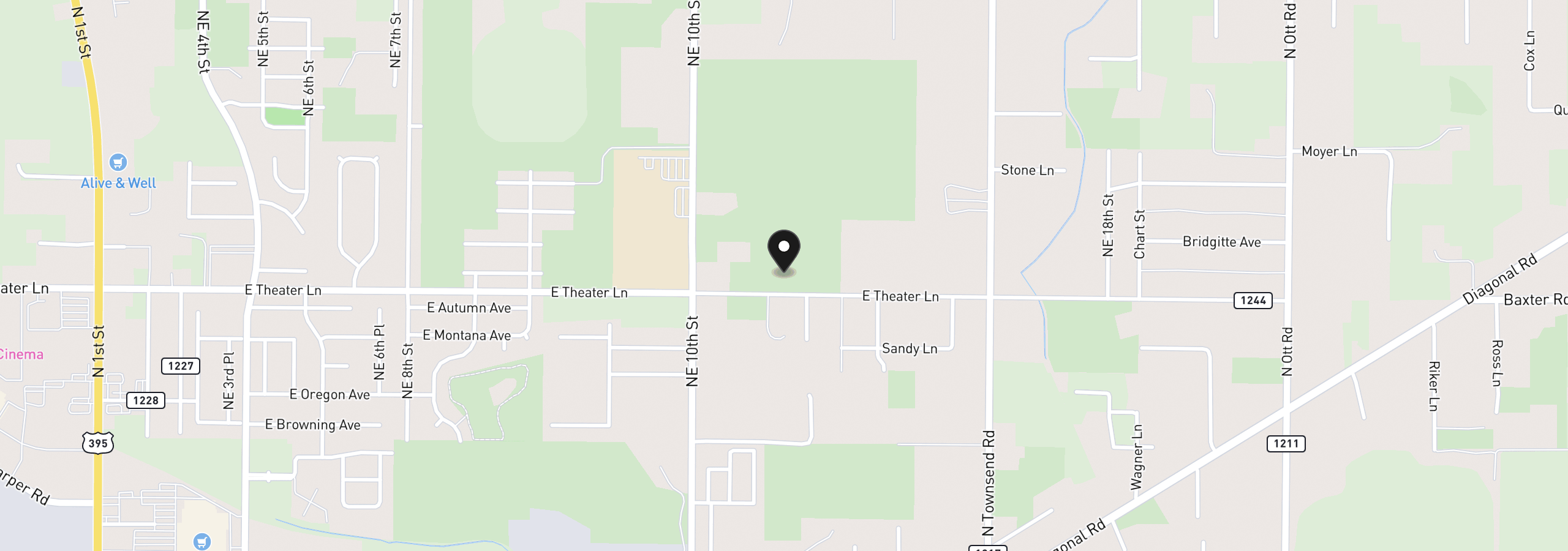 Map showing the location of 1940 NE 10th St, Hermiston, OR 97838