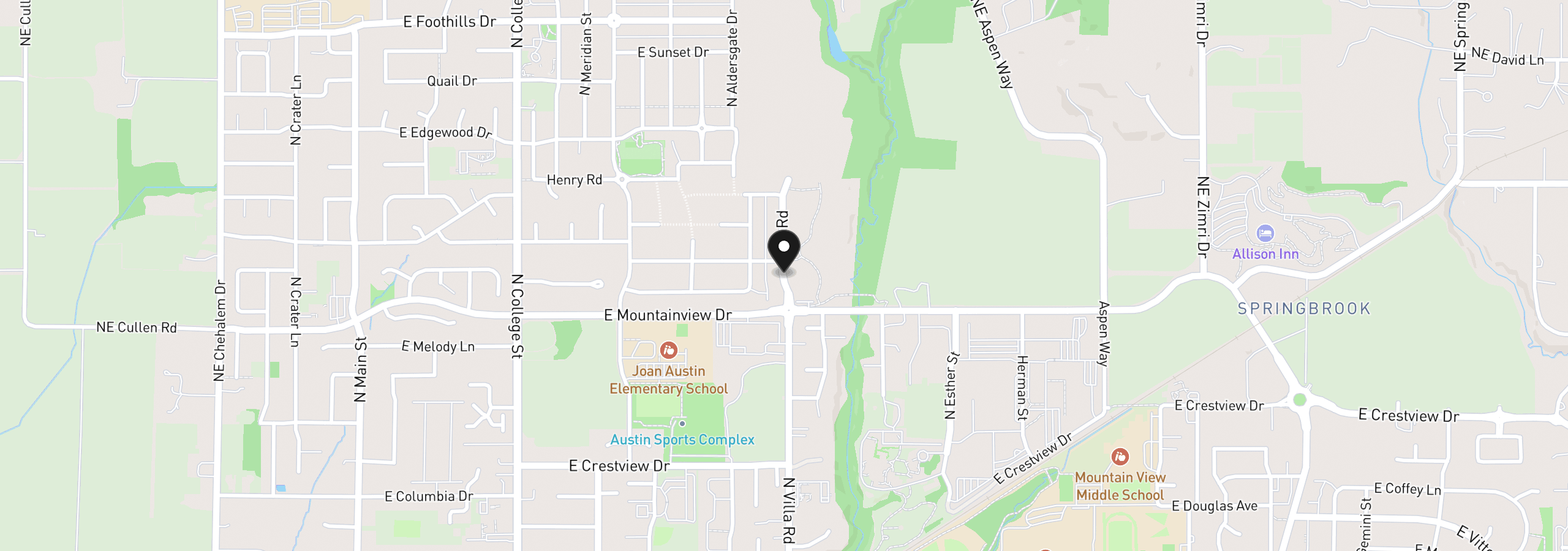 Map showing the location of 1313 E Canto St, Newberg, OR 97132