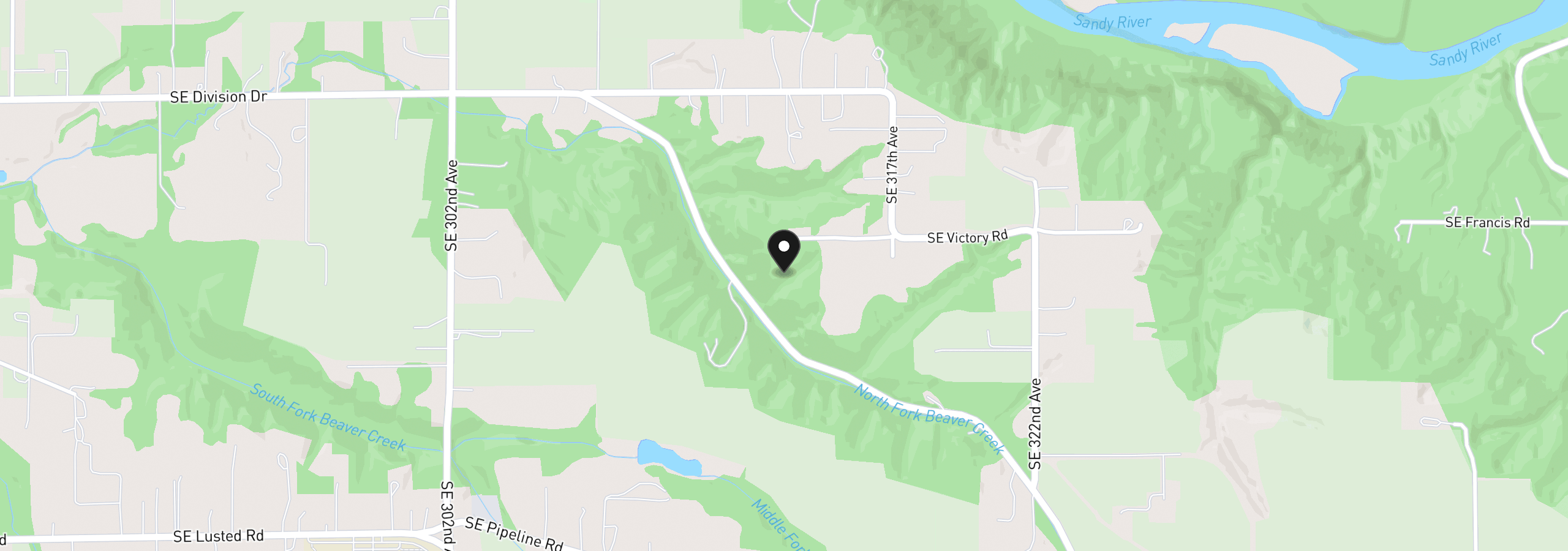 Map showing the location of 31330 SE Victory Rd, Troutdale, OR 97060