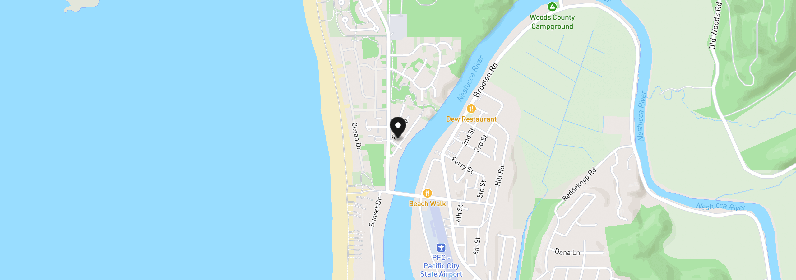 Map showing the location of 34696 Nestucca Blvd, Cloverdale, OR 97112