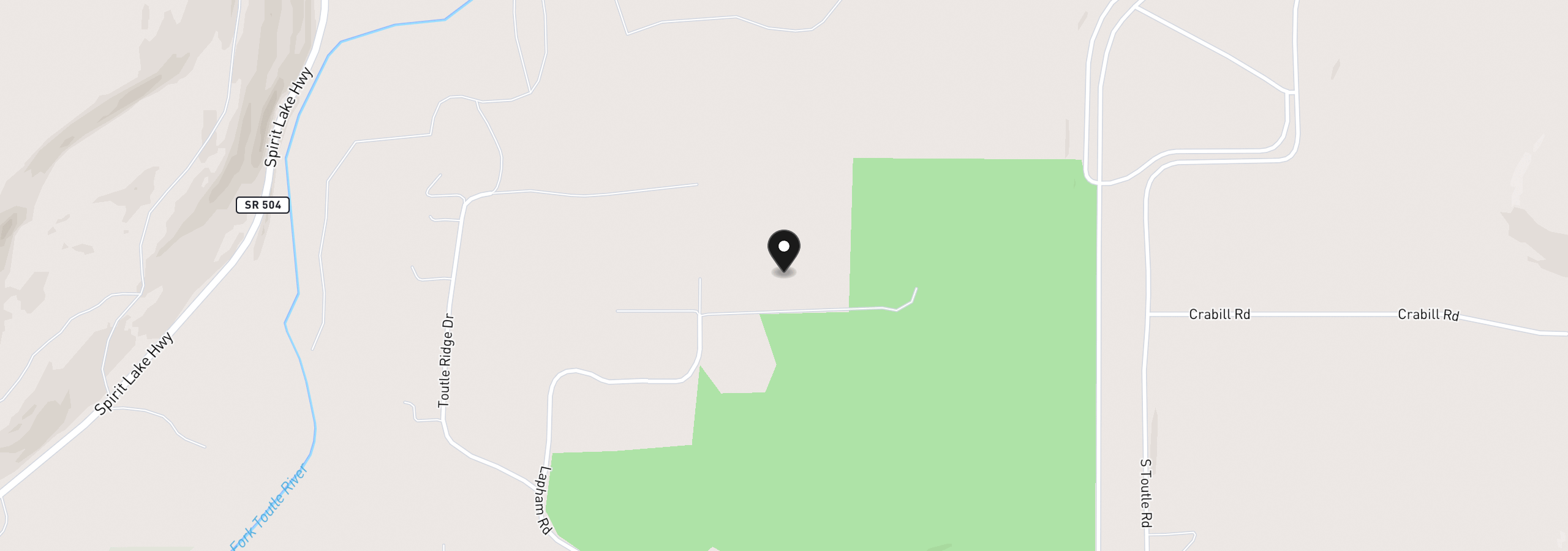 Map showing the location of 193 Mask Ln, Toutle, Wa 98649