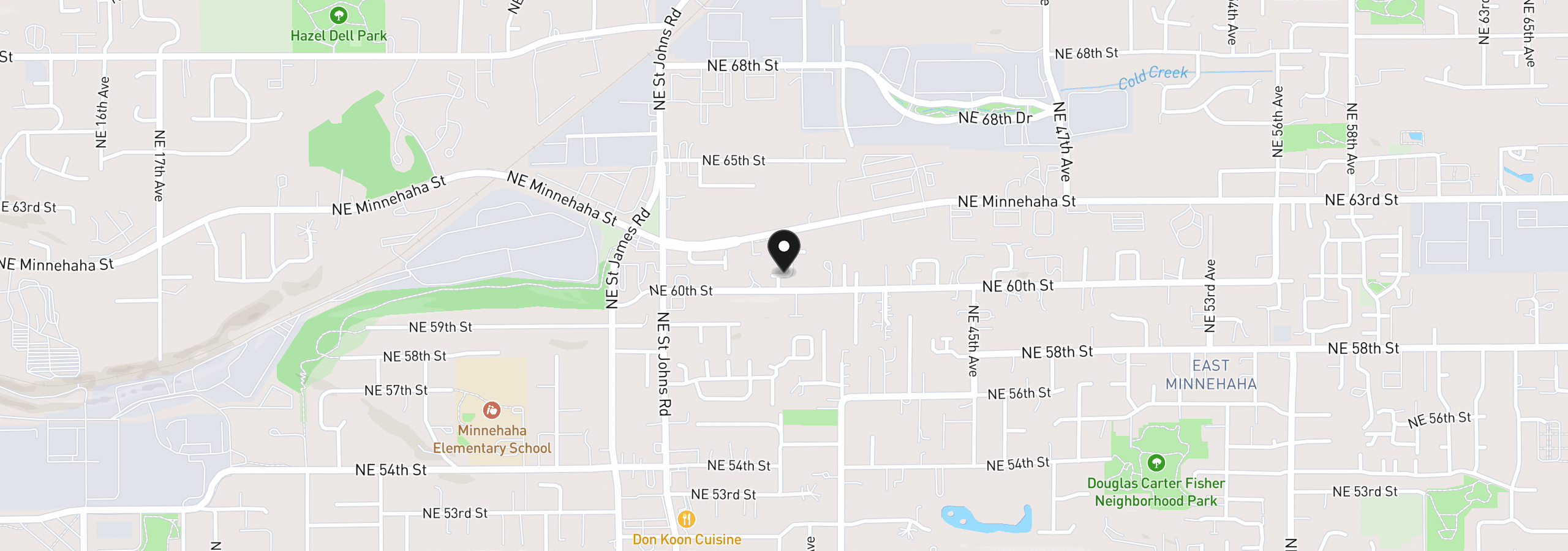 Map showing the location of 4302 NE 61st St, Vancouver, Wa 98661