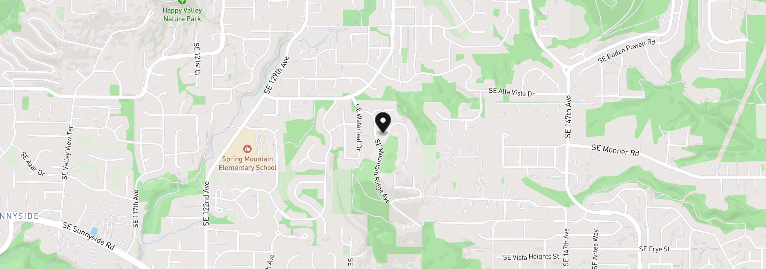 Map showing the location of 13501 SE Mountain Crest Dr, Happy Valley, OR 97086