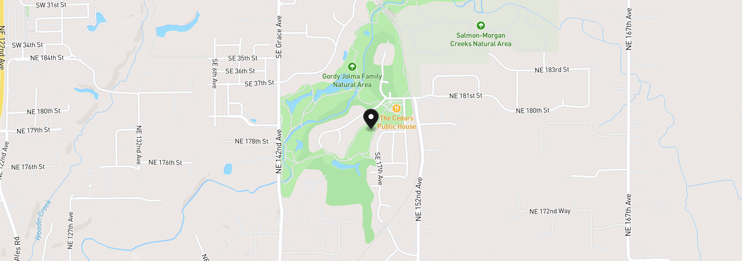 Map showing the location of SE 39th Cir, Brush Prairie, Wa 98606
