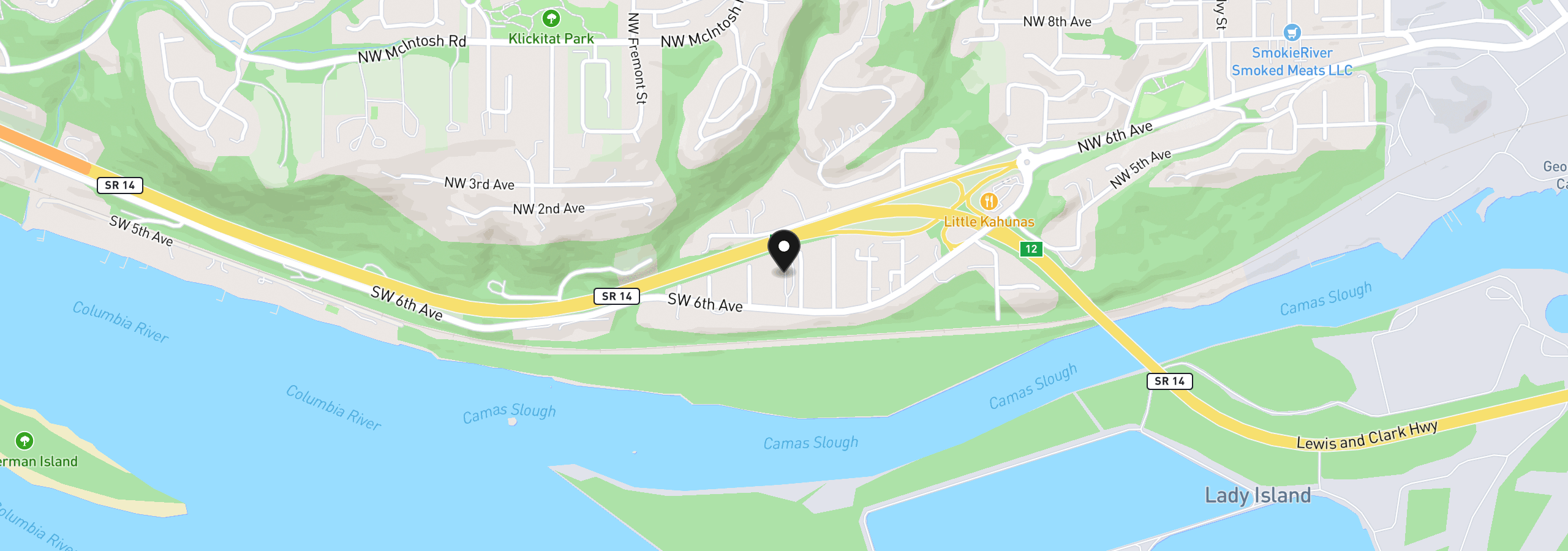 Map showing the location of 2311 SW 6th Ave 10, Camas, Wa 98607