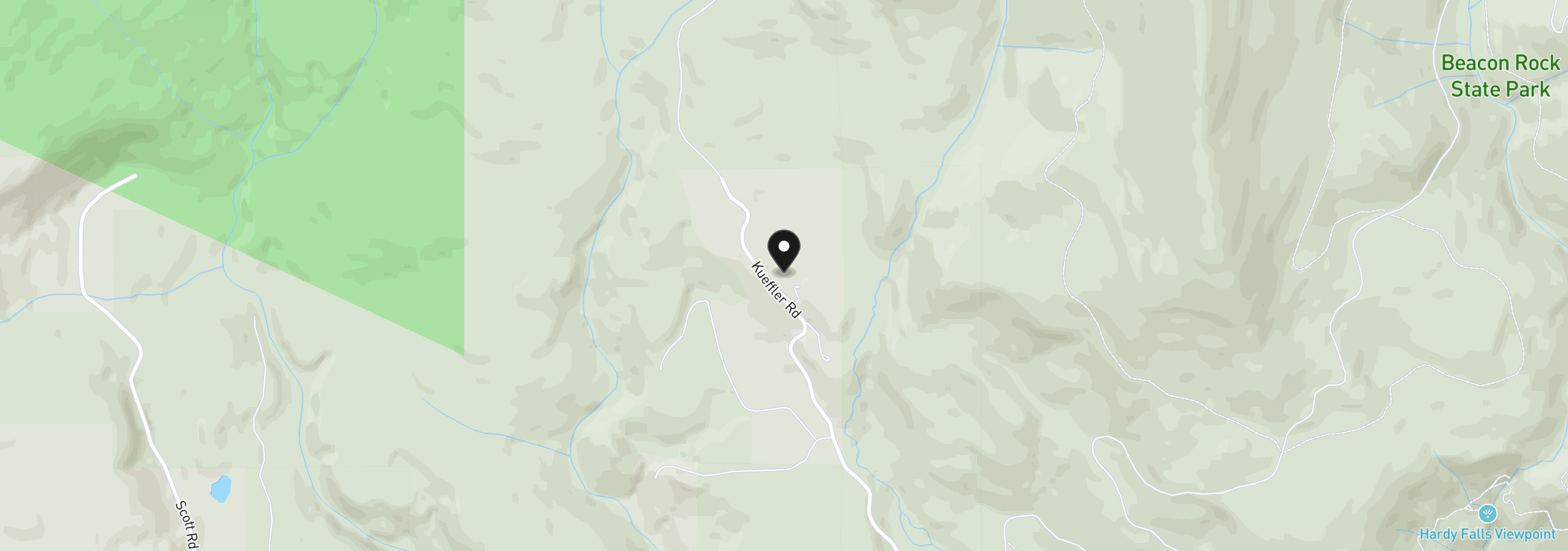 Map showing the location of 2182 Kueffler Rd, Stevenson, Wa 98648
