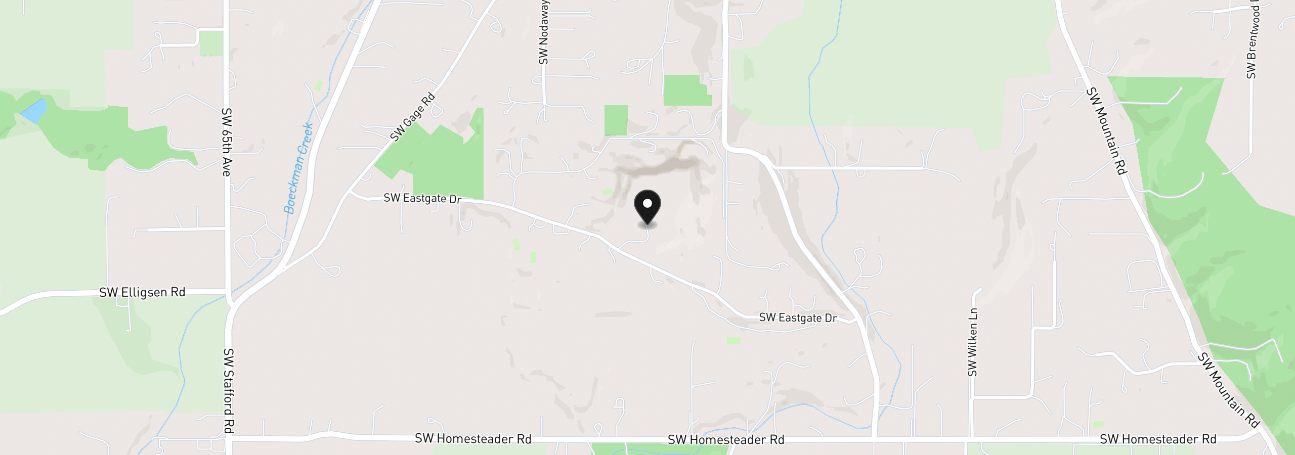 Map showing the location of 4612 SW Eastgate Dr, Wilsonville, OR 97070