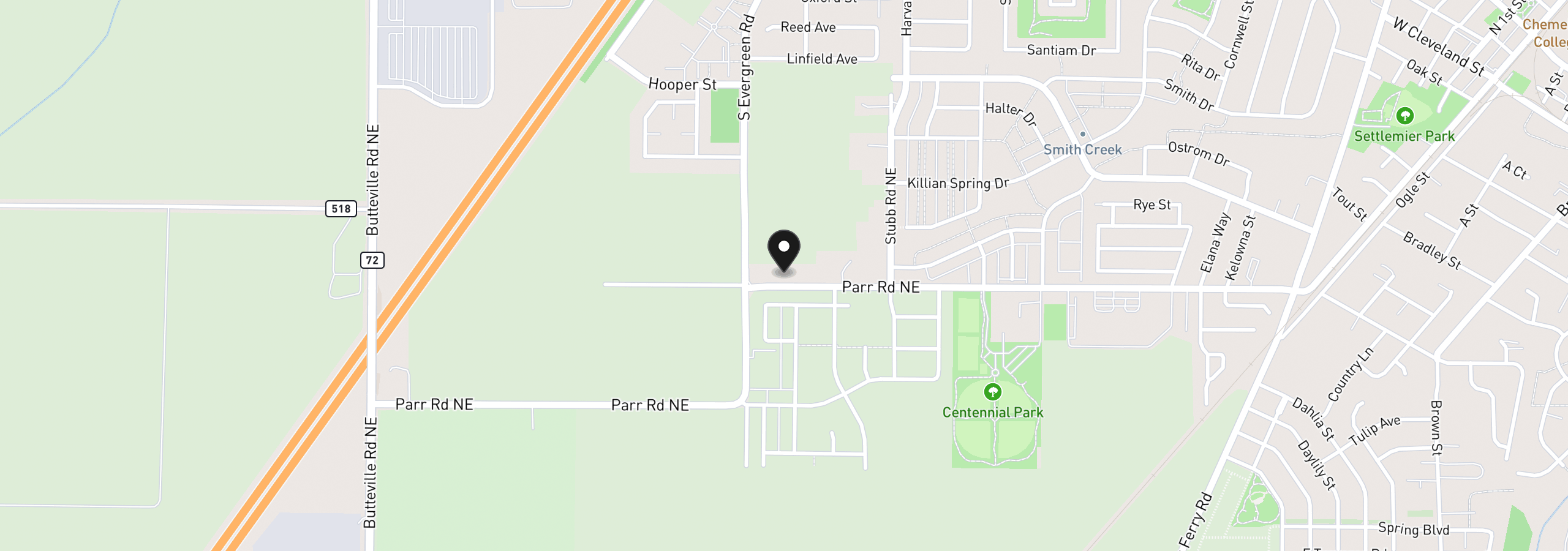 Map showing the location of 8757 Parr Rd, Gervais, OR 97026