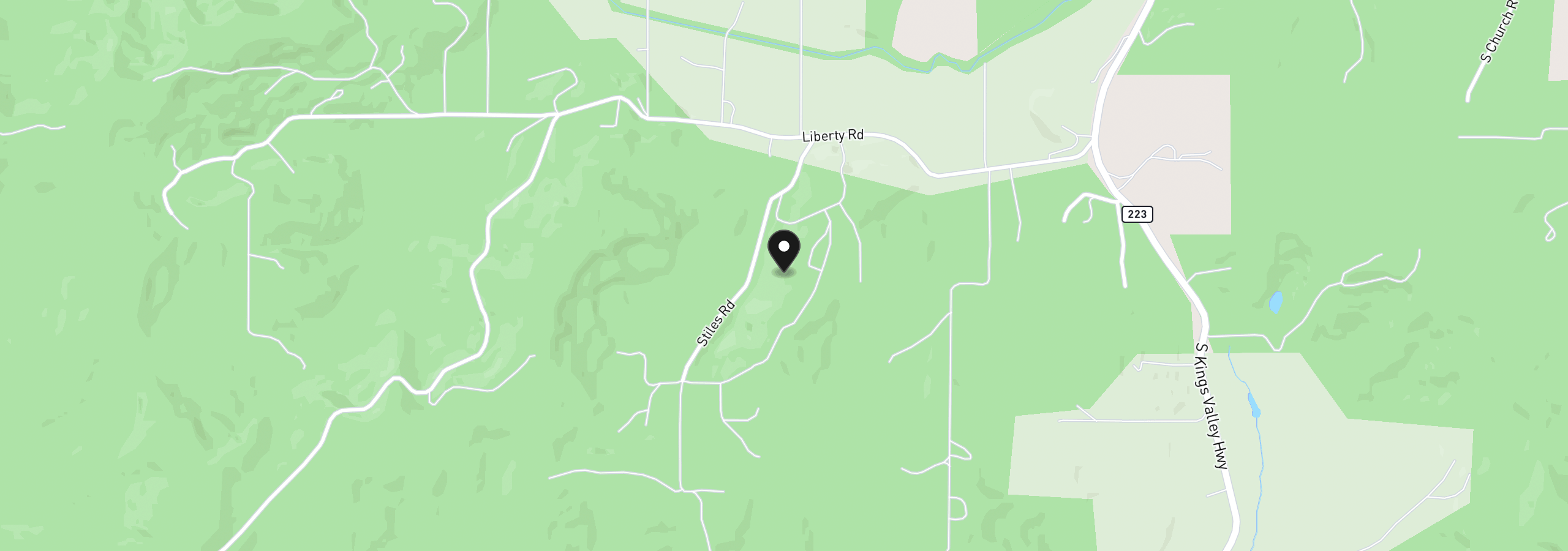 Map showing the location of 2550 Stiles Rd, Dallas, OR 97338