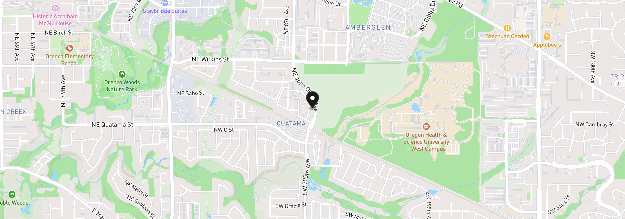 Map showing the location of 648 NE Adwick Dr, Hillsboro, OR 97006