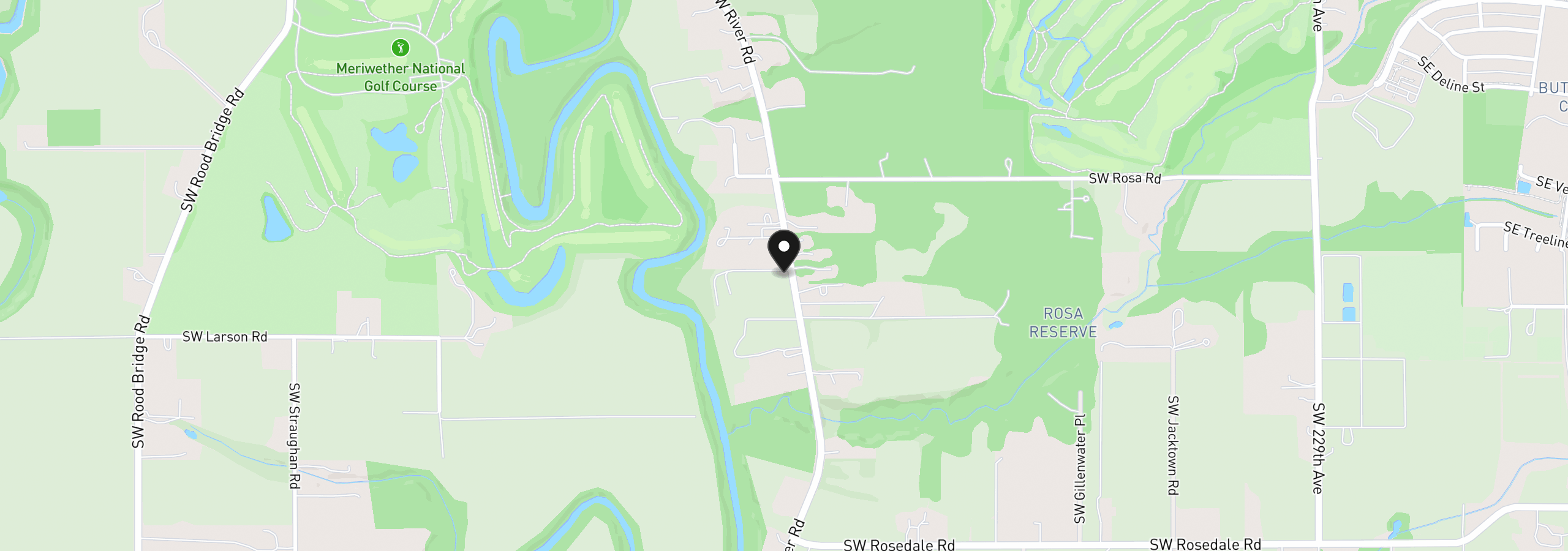 Map showing the location of 0 SW River Rd 2, Hillsboro, OR 97123