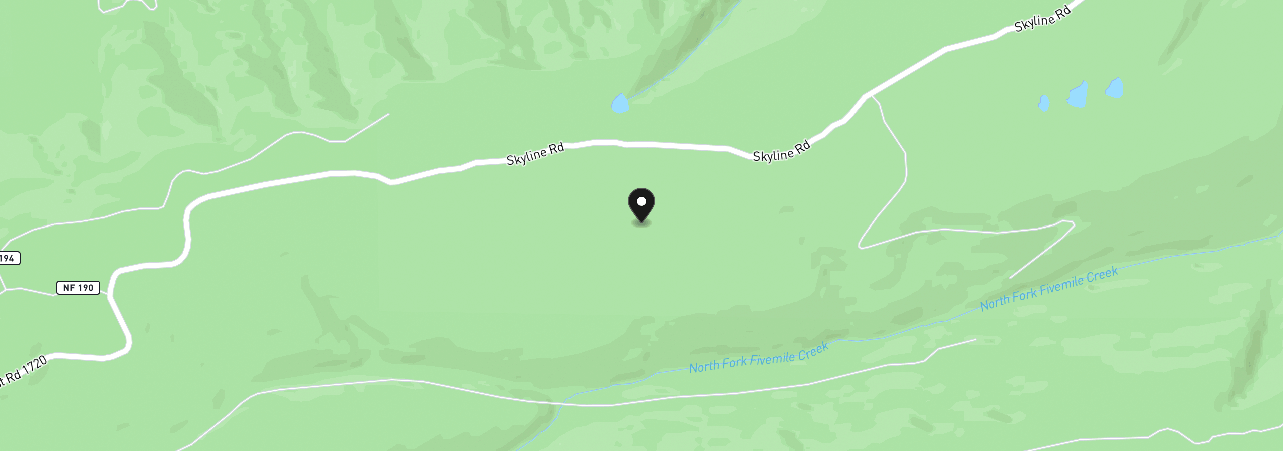 Map showing the location of 7857 Skyline Rd, The Dalles, OR 97058