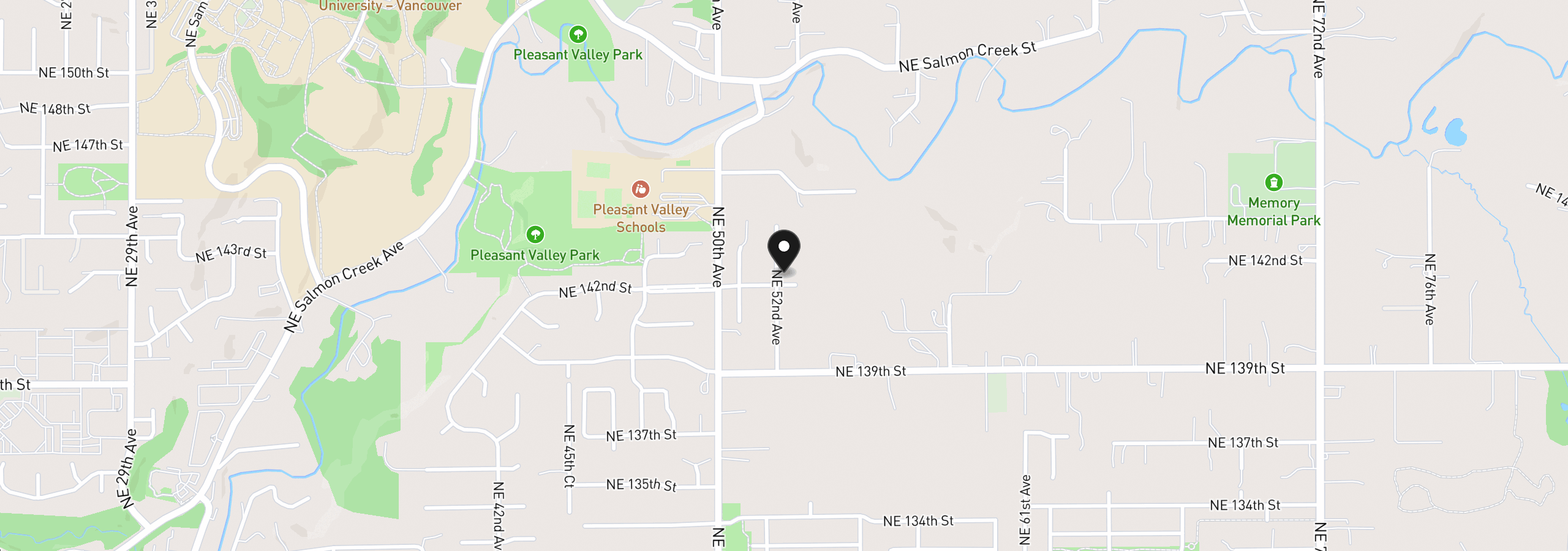 Map showing the location of 5202 NE 142nd St, Vancouver, Wa 98686