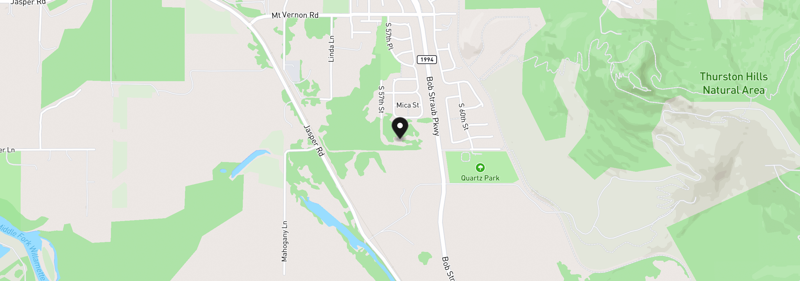 Map showing the location of 5738 Basalt Ct, Springfield, OR 97478